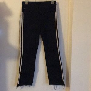 Mother jeans with stripes